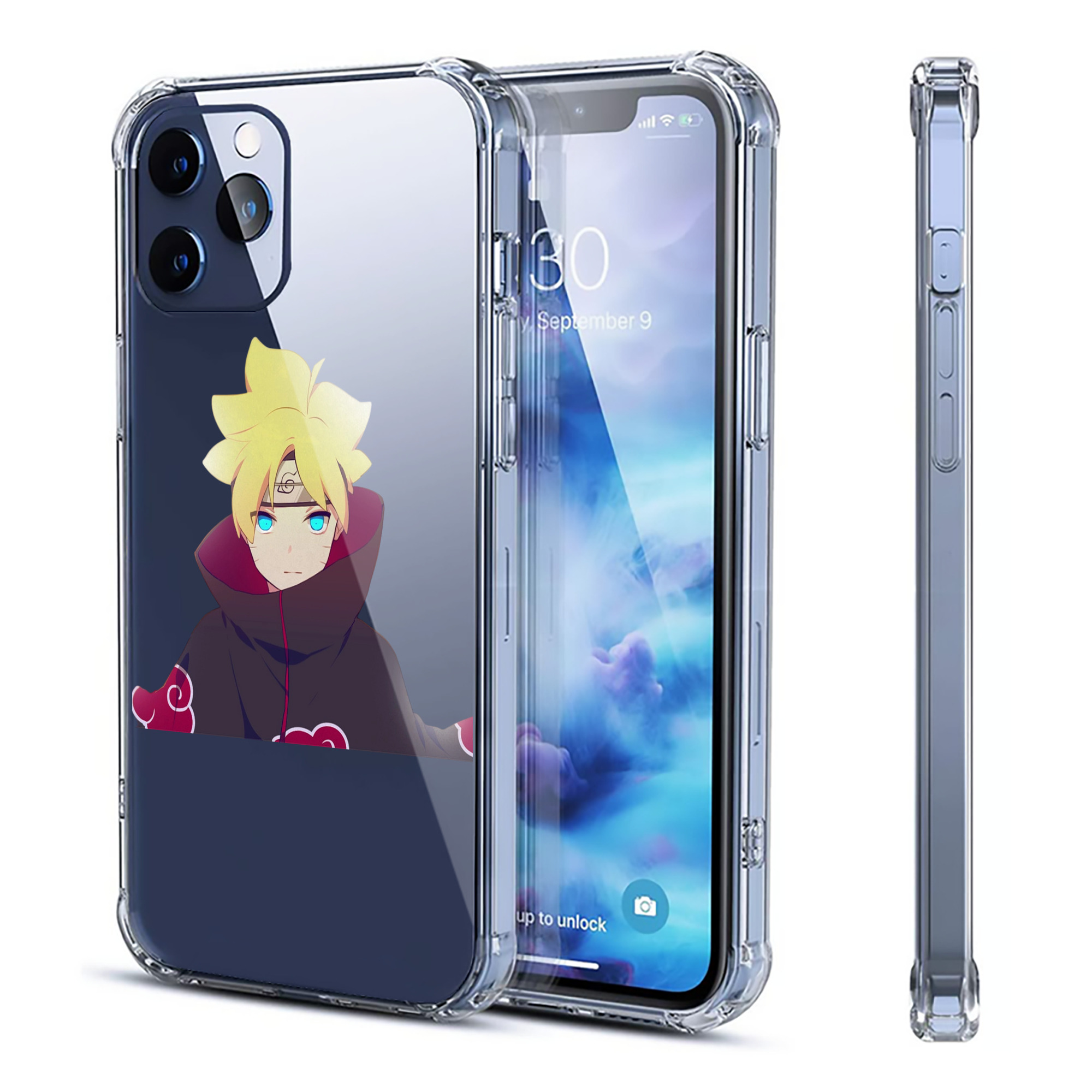 （画像用） NARUTO -ナルト- うずまき ボルト Uzumaki Boruto 【iPhone 12シリーズ対応】透明スマホケース（クリアソフトケース）